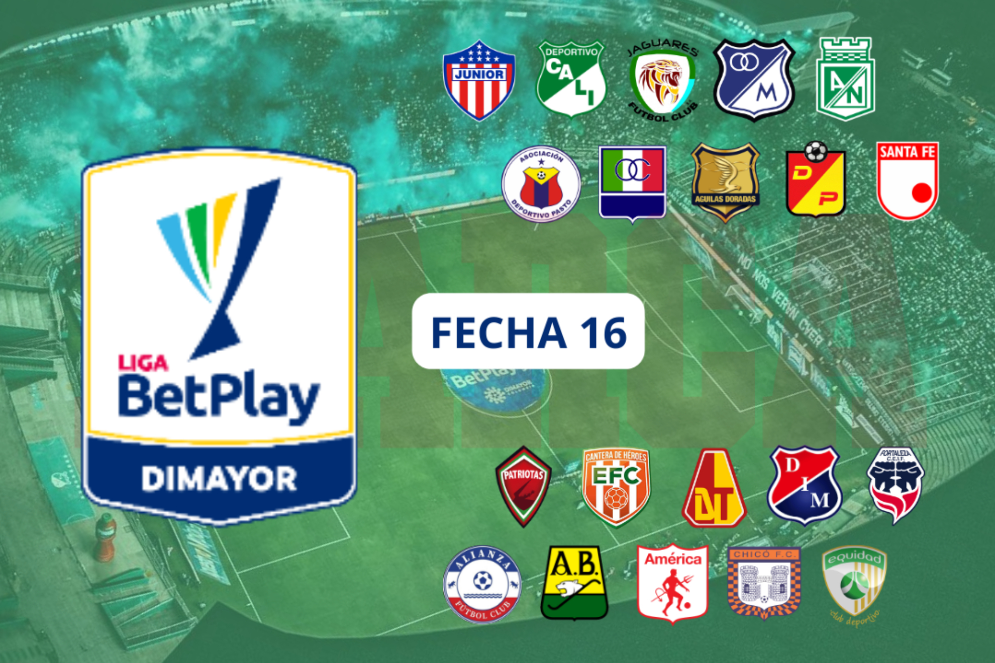 Partidos y posiciones Liga BetPlay 1-2024 - Fecha 16 (Instagram: @Deportivo Cali - Clubes FPC - Liga BetPlay - Marca)