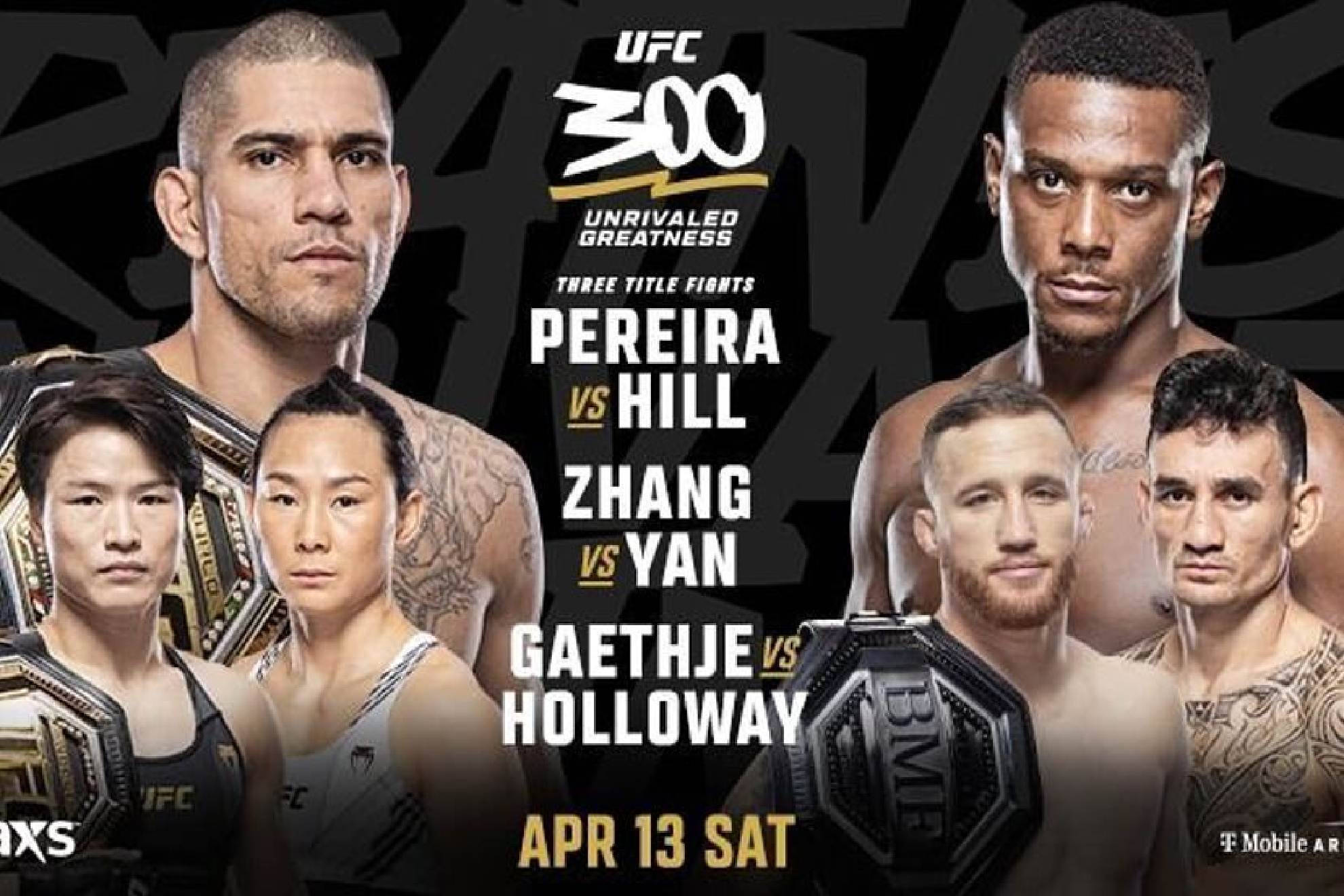 UFC 300 hoy en directo | Última hora de los combates en vivo |  Alex Pereira vs Jamahal Hill