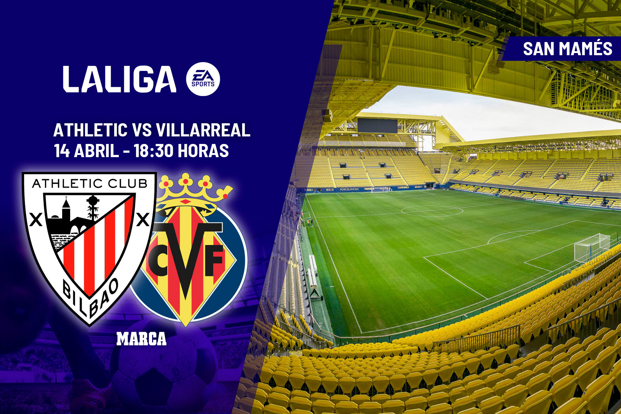 Athletic Club - Villarreal: horario, dnde ver en TV y canal del partido de LaLiga EA Sports