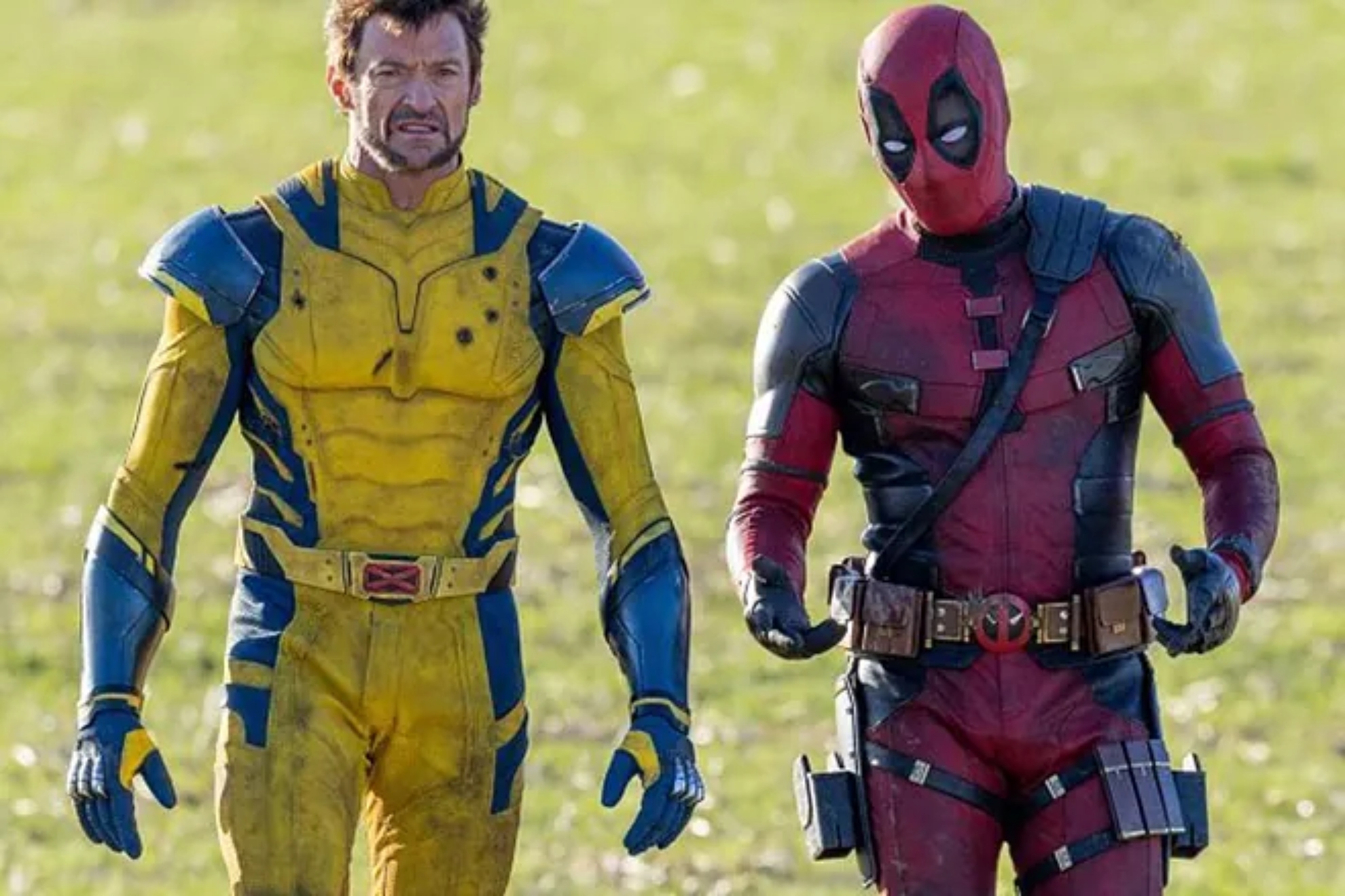 A photo from filming for Deadpool & Wolverine MARVEL STUDIOS