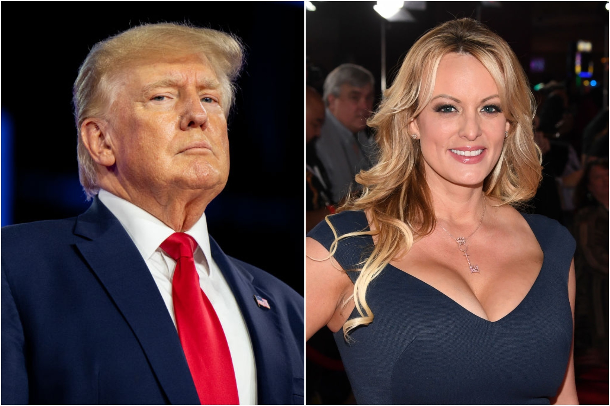 Donald Trump and Stormy Daniels.