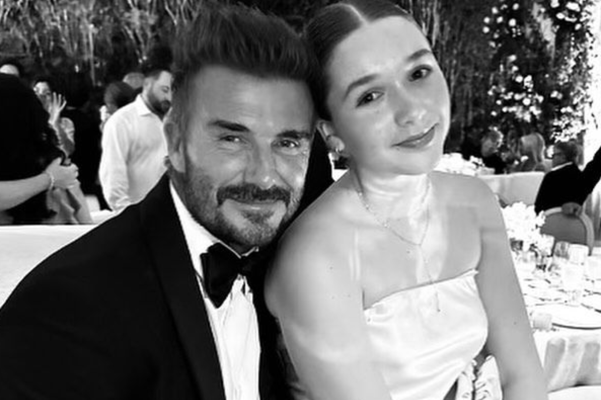 David Beckham con su hija Harper