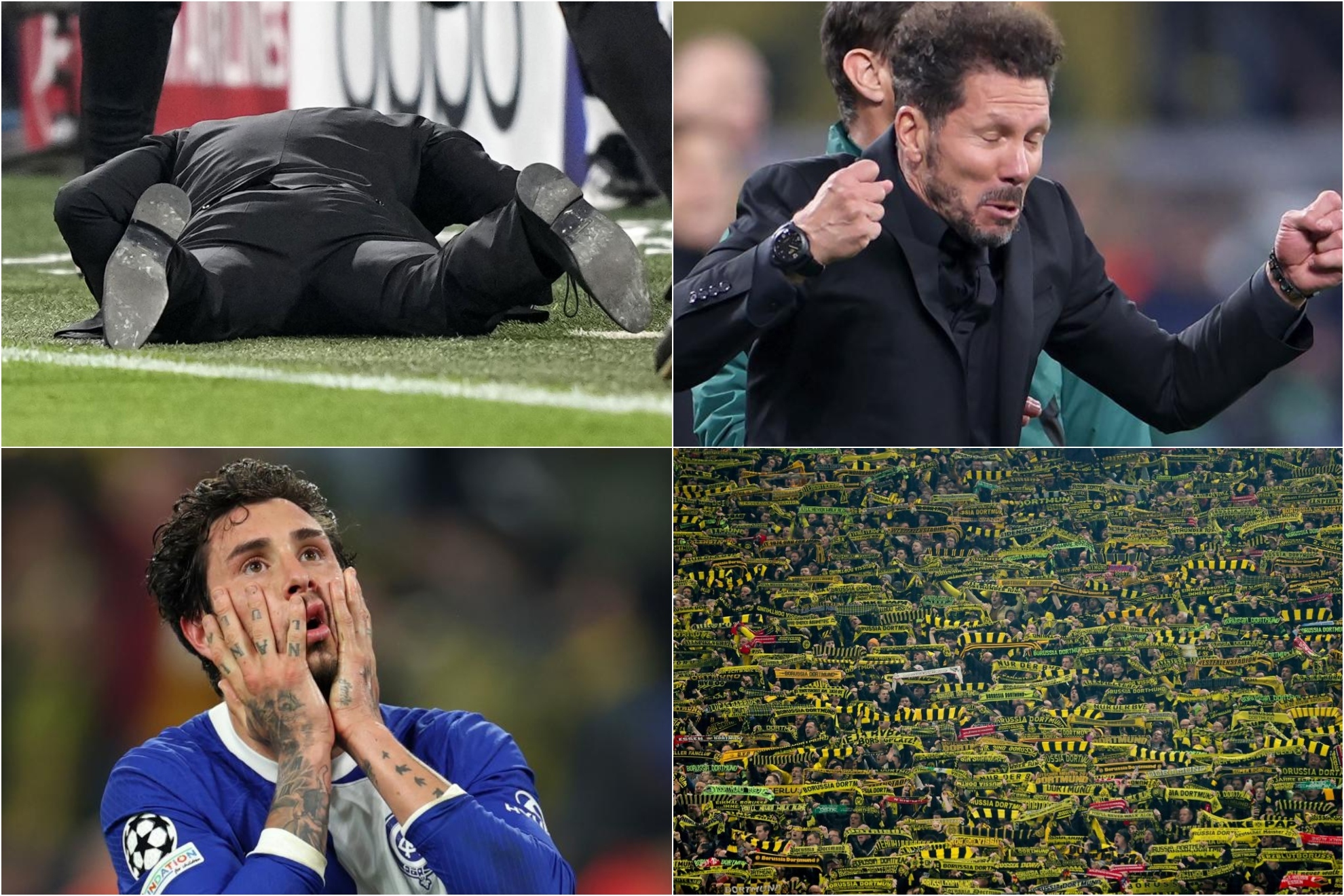 Las imgenes del Borussia-Atltico: Simeone como nunca lo has visto, Gimnez a lgrima viva y el fallo ms duro de Morata