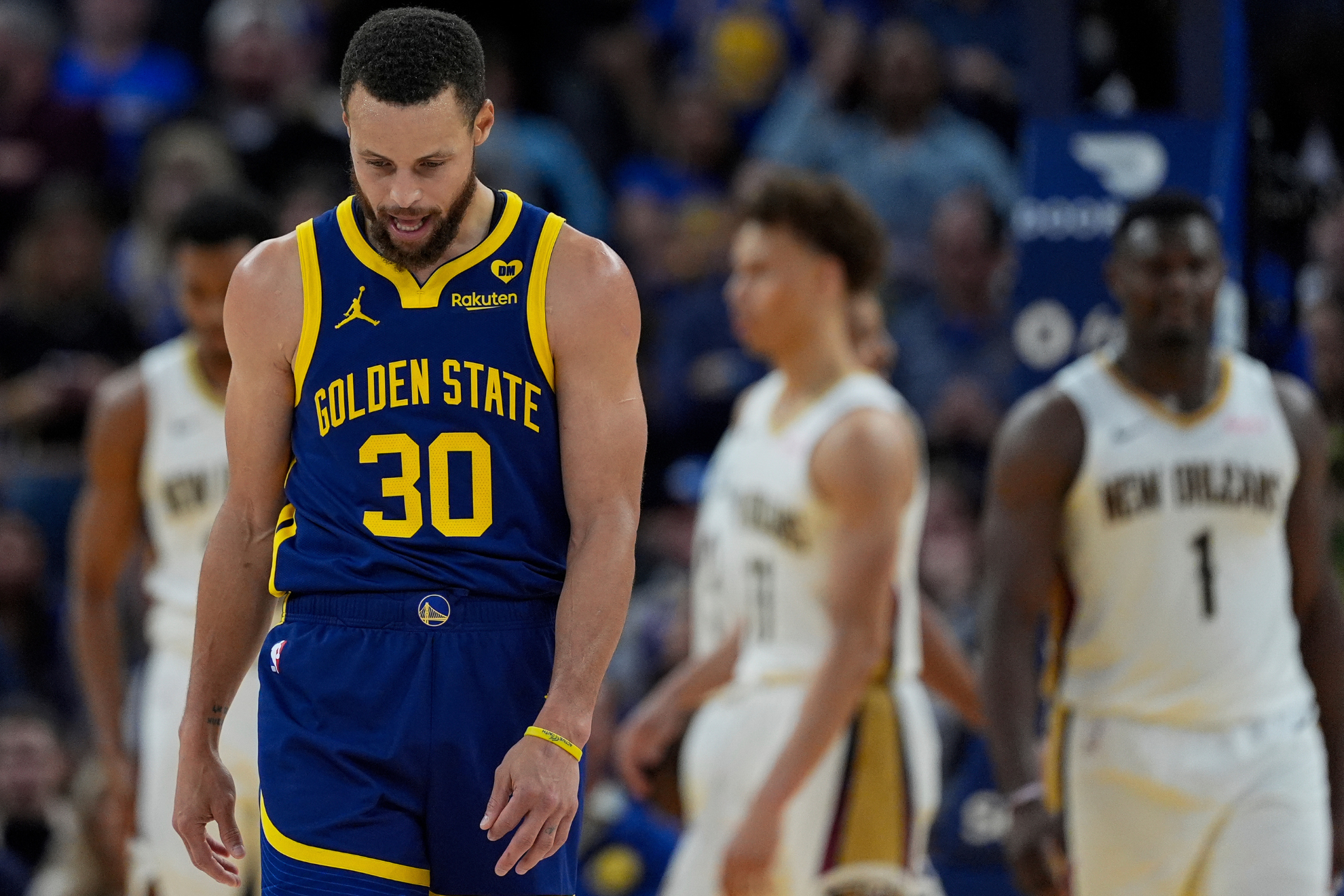 Stephen Curry is mad at Klay Thompson for stealing one of his titles on the final game of the season
