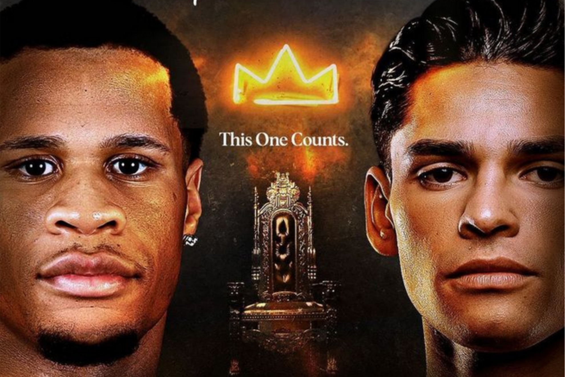 Devin Haney (L) will face Ryan Garcia this Saturday in NY.