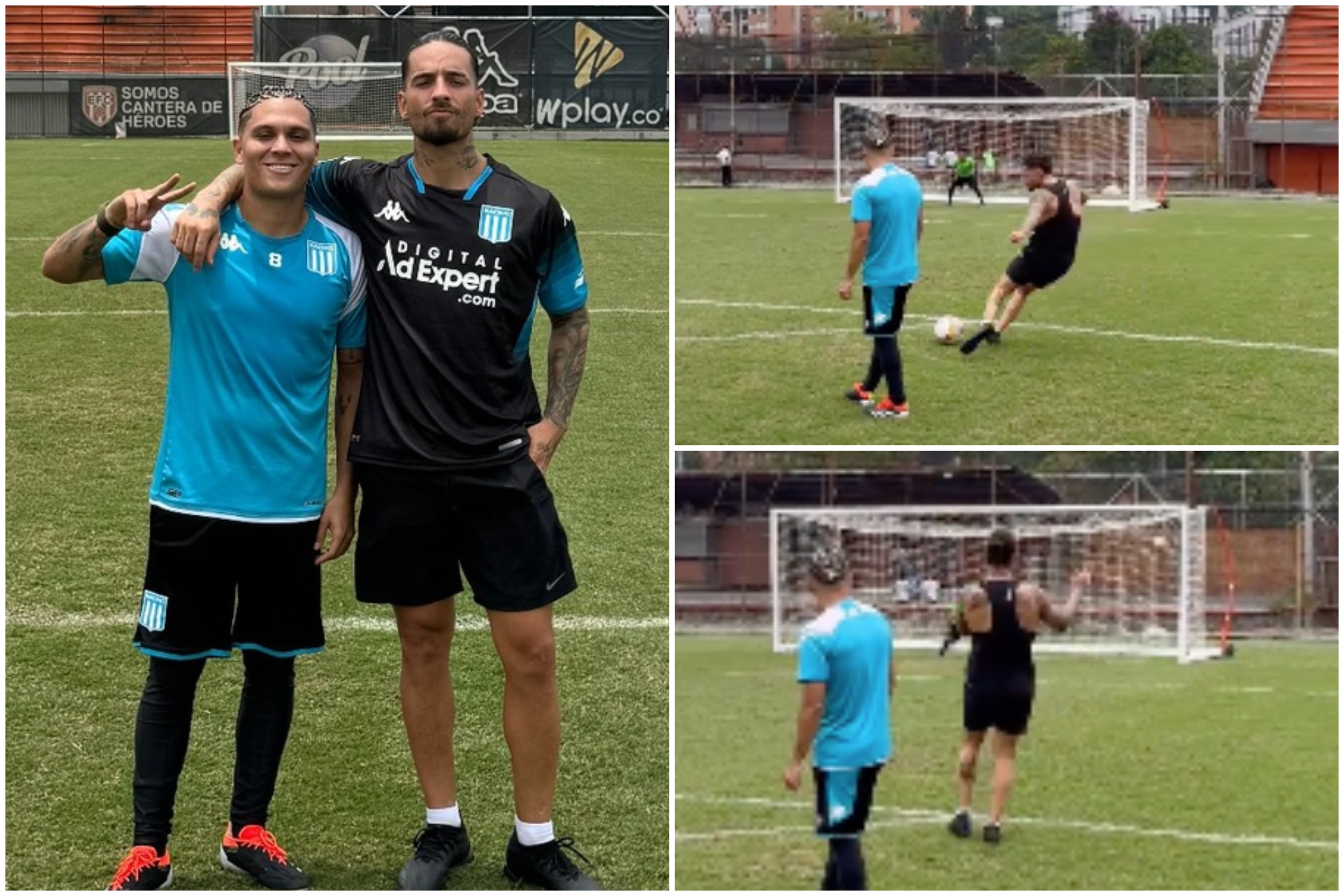 Maluma y Juanfer Quintero entrenando en Colombia (Instagram: Maluma)