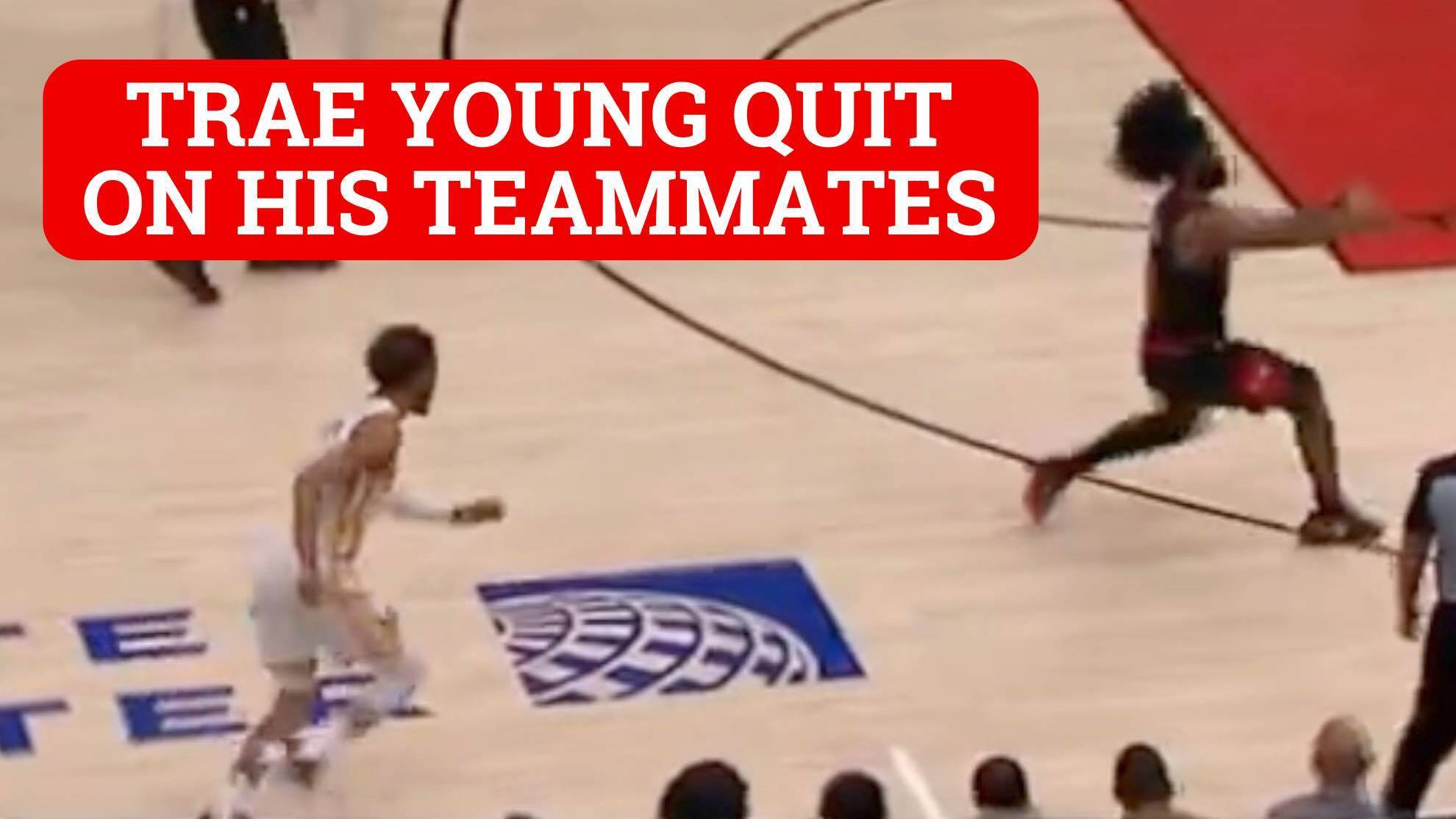 Trae Young quits on defense at critical moment and Hawks teammates turn on him