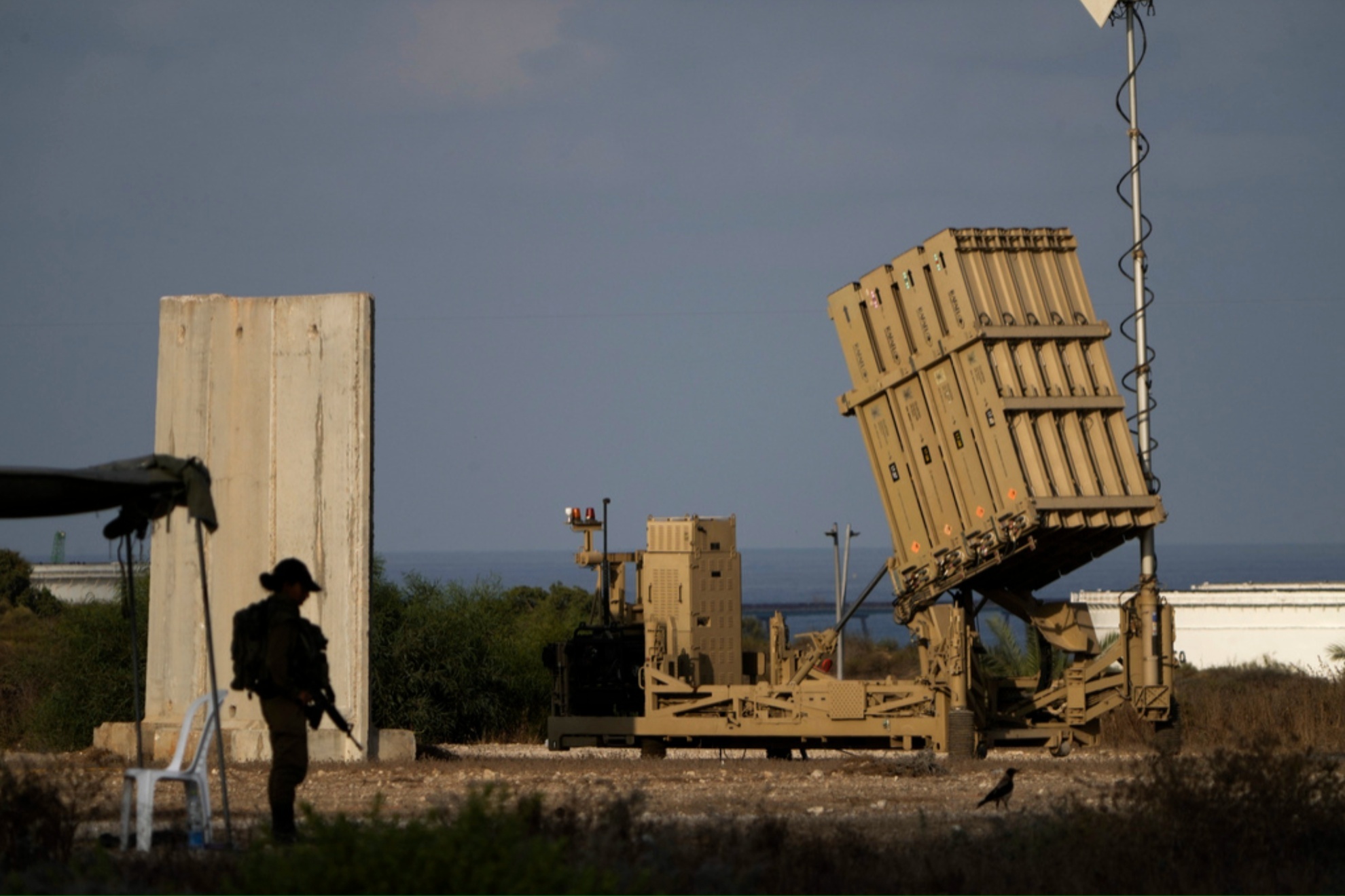 A battery of Israels Iron Dome defense missile system, deployed to intercept rockets