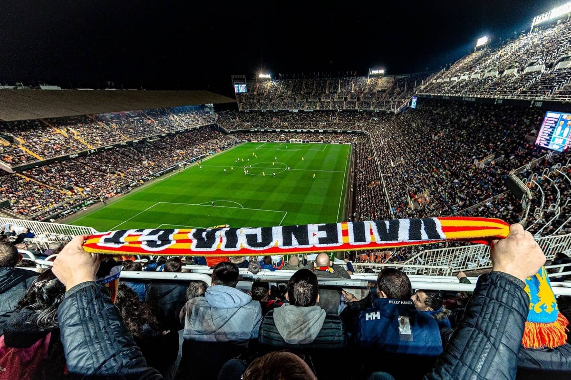 La aficin del Valencia en Mestalla.