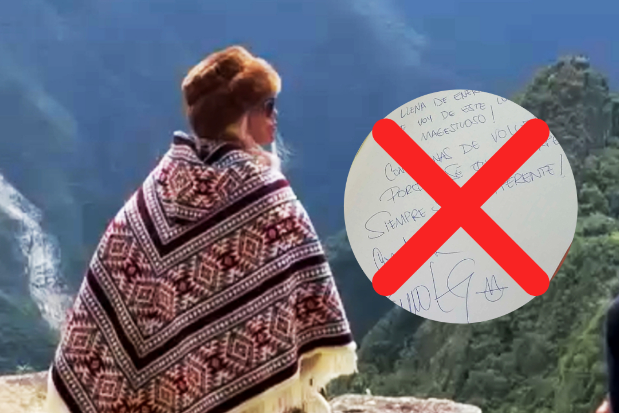 Crticas y defensas por el error de ortografa de Karol G en Machu Picchu (X: Ministerio de Cultura de Per)