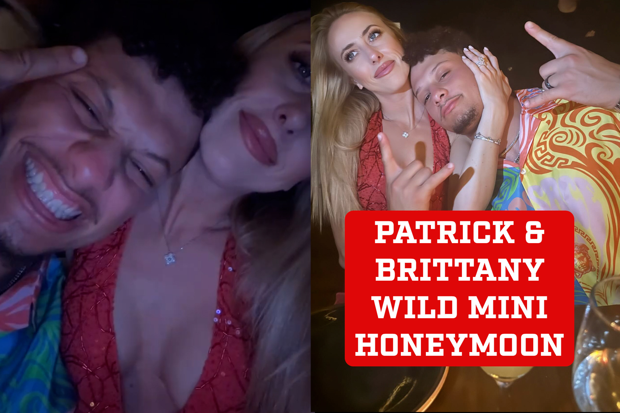 Patrick and Brittany Mahomes on a wild mini honeymoon while celebrating a friends birthday