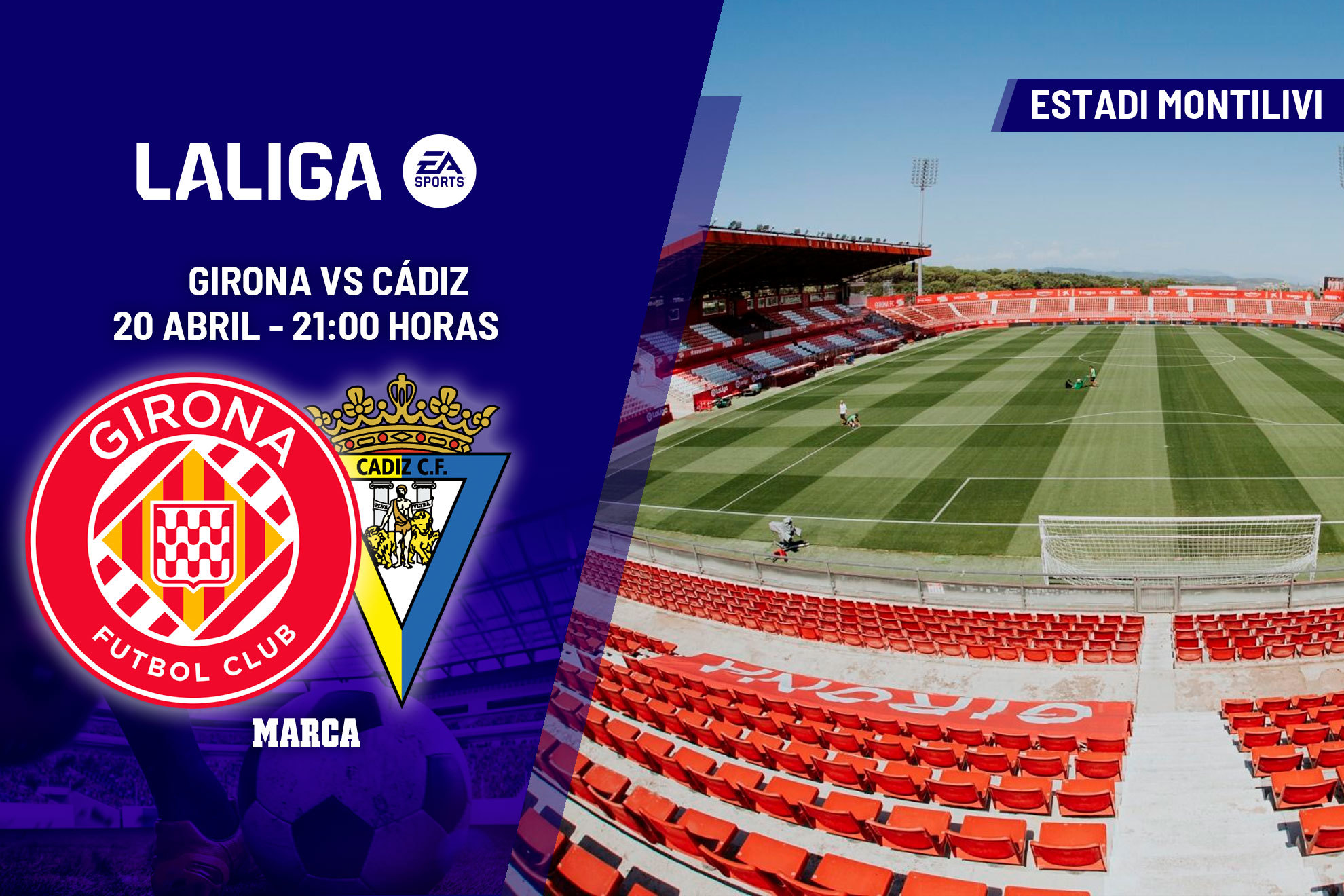 Girona - Cdiz: horario, dnde ver en TV y canal del partido de  LaLiga EA Sports