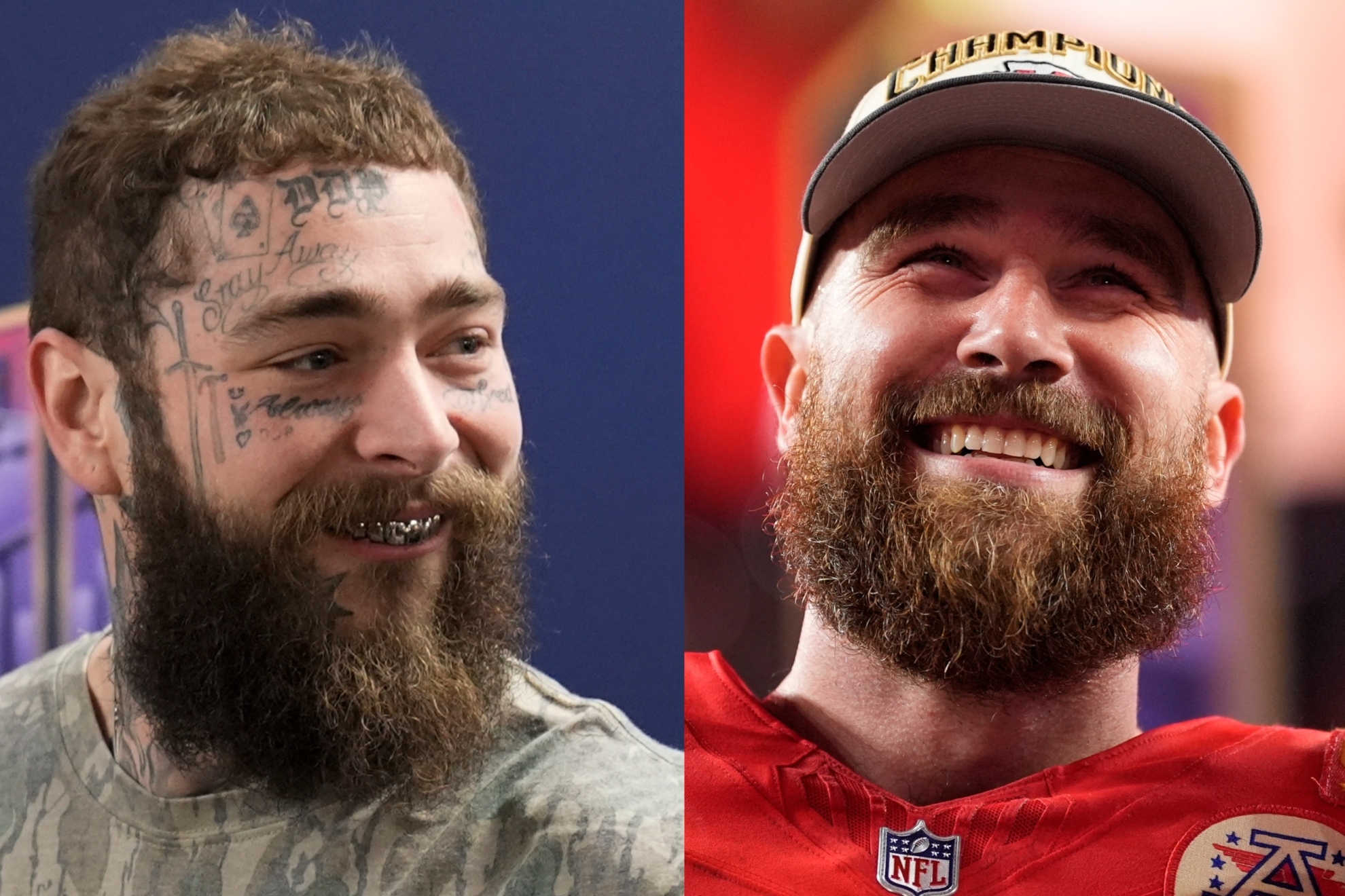 Friendly bet ends with Post Malone getting Chiefs tattoos