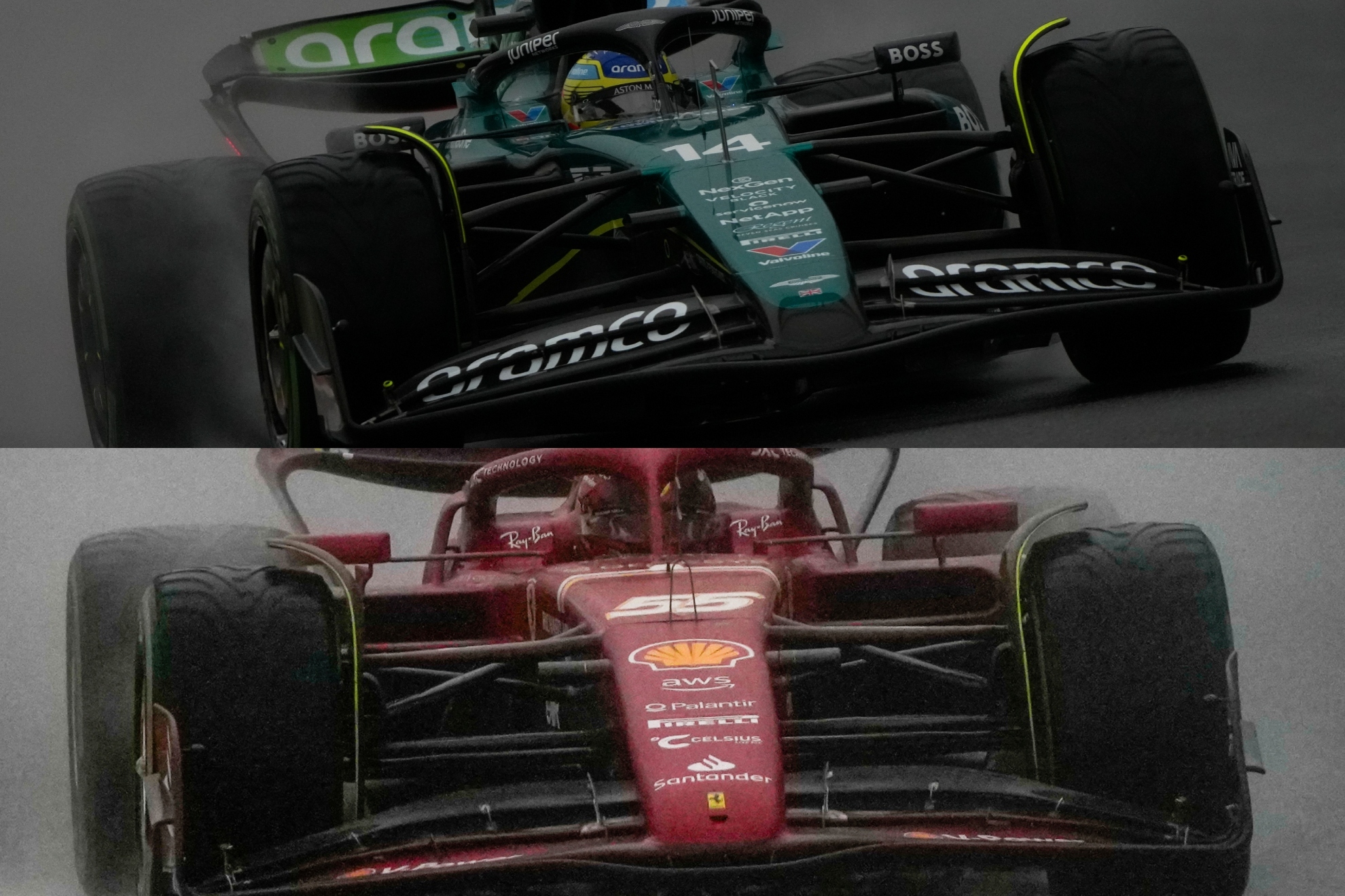 Alonso se pone segundo tras la salida y Sainz intenta atacar a Verstappen
