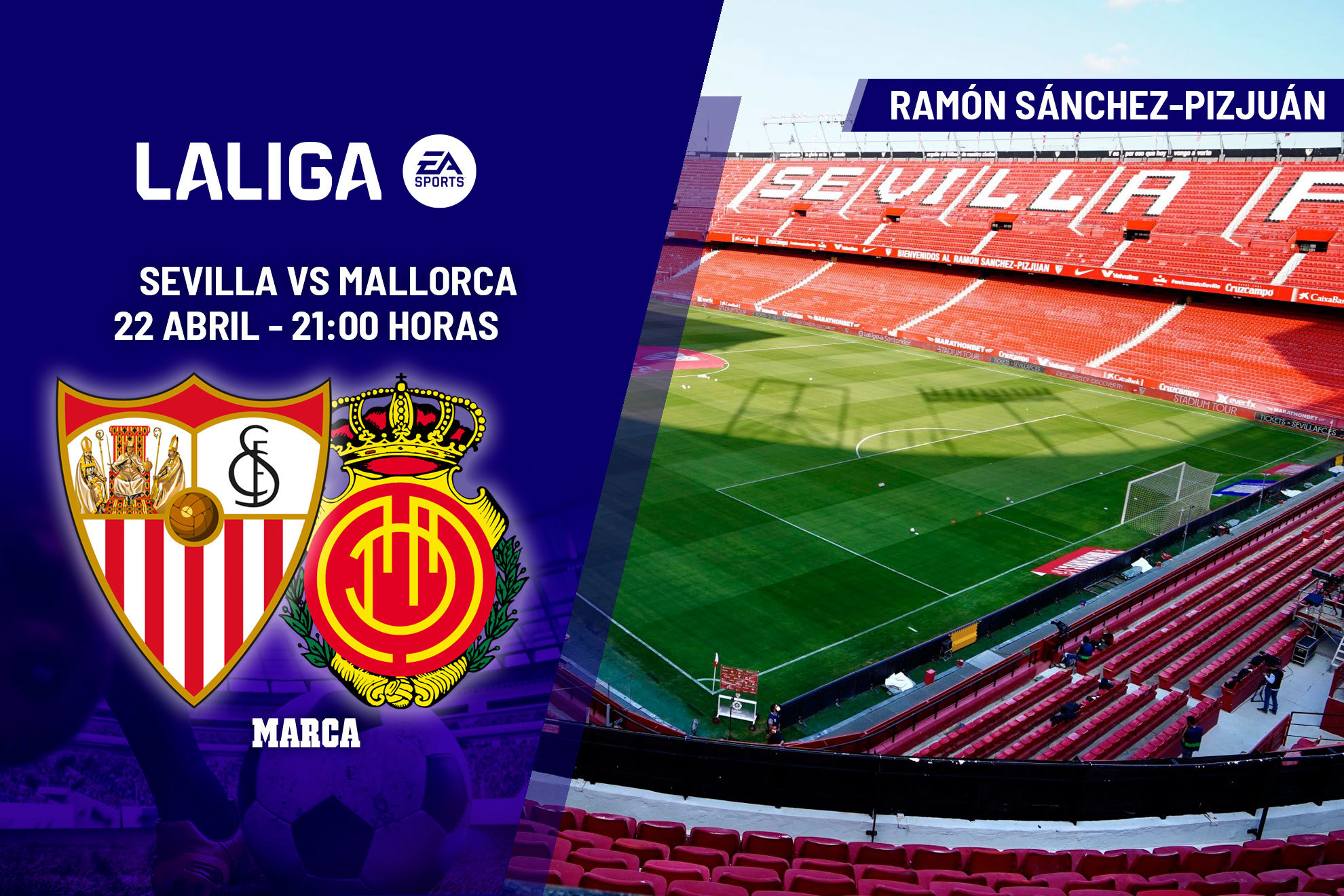 Sevilla - Mallorca: horario, dnde ver en TV y canal del partido de  LaLiga EA Sports