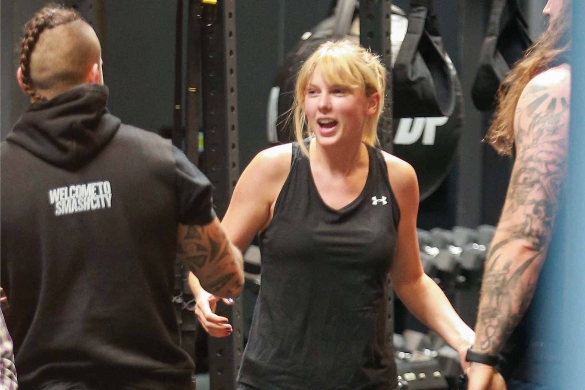 Taylor Swift at the Dogpound Gym facilities in May 2023.