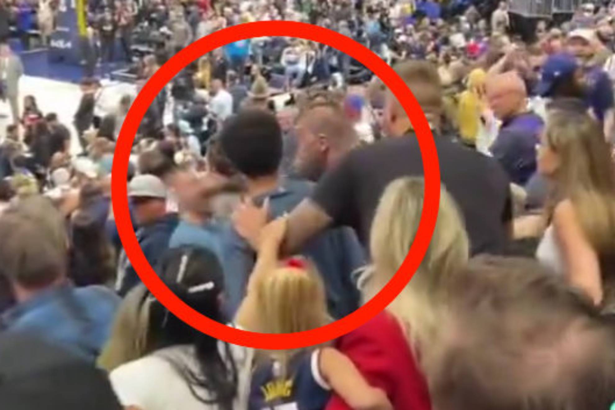 Graban al hermano de Jokic peg�ndole un brutal pu�etazo en la cara a un aficionado durante los Playoffs NBA