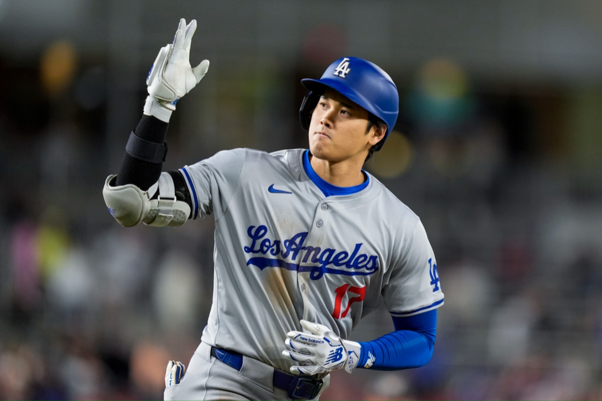 Japanese superstar Shohei Ohtani hit a massive home run for the Dodgers on Tuesday night