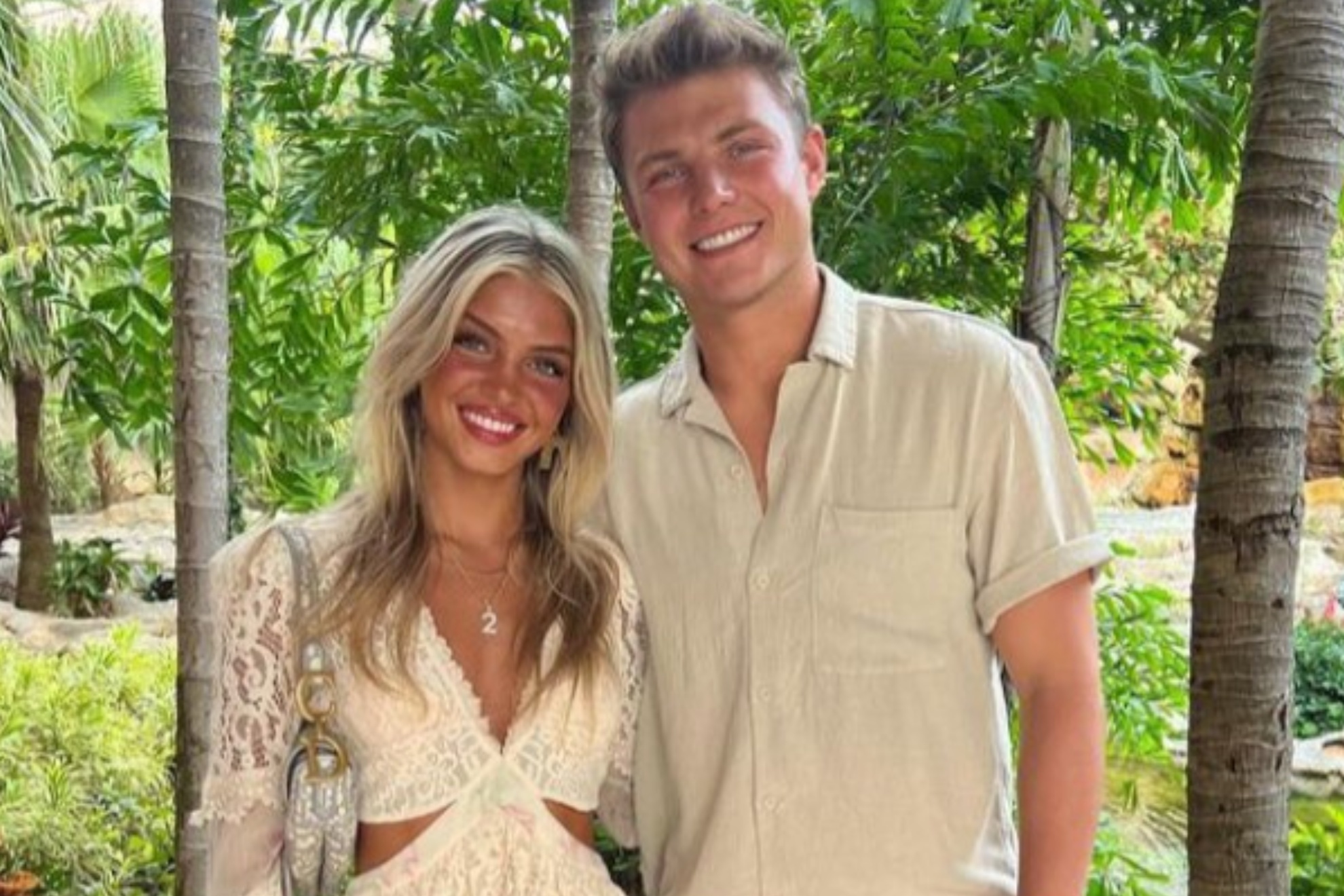 Zach Wilson with his girlfriend Nicolette Dellanno in a recent vacation