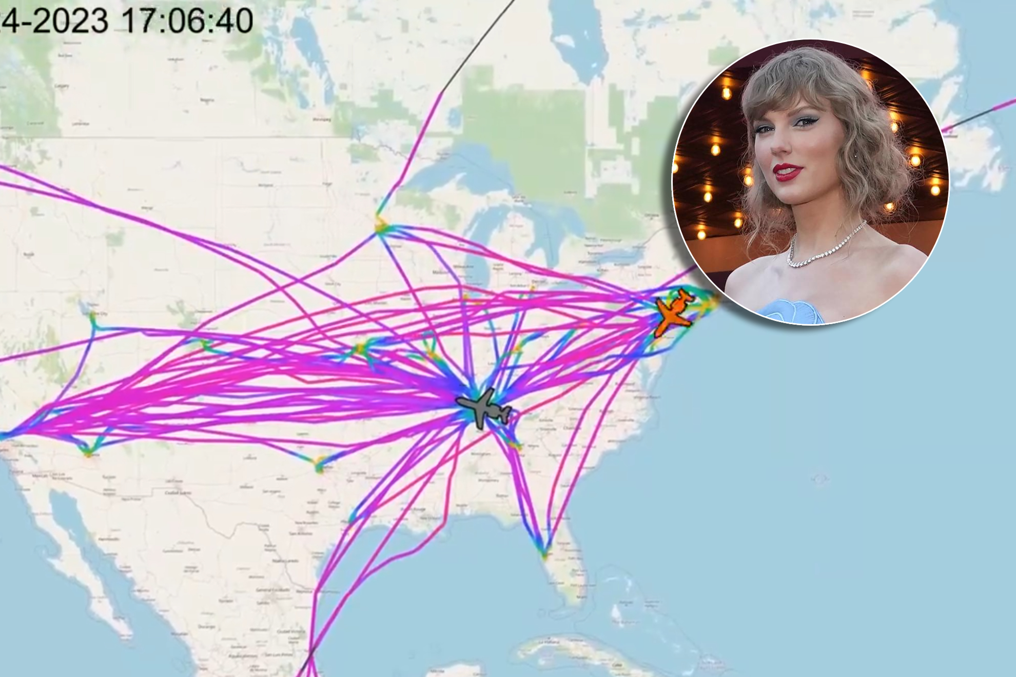 Se hace viral el polmico grfico de vuelos de Taylor Swift... siendo activista contra el Cambio Climtico