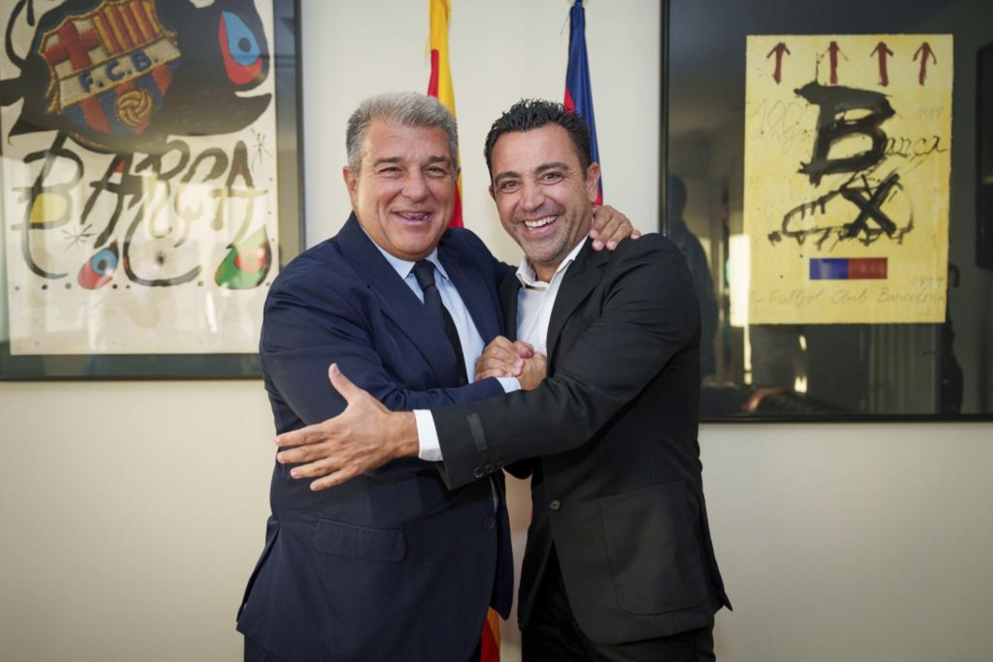 Rueda de Xavi y Laporta: as� explicaron la continuidad del entrenador del Barcelona