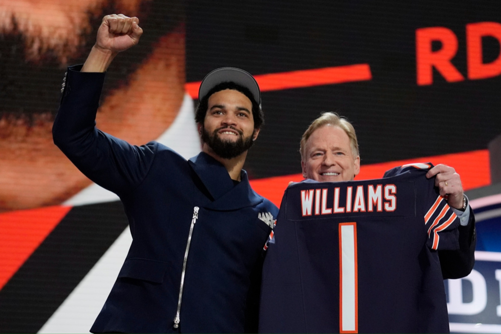 Caleb Williams was the first overall pick in the 2024 NFL Draft held in downtown Detroit on Thursday
