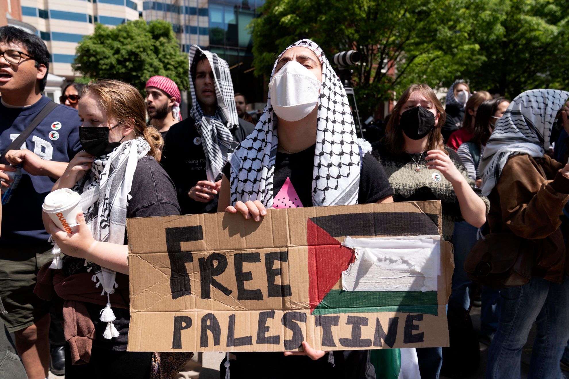 Pro-Palestine protesters at Columbia University
