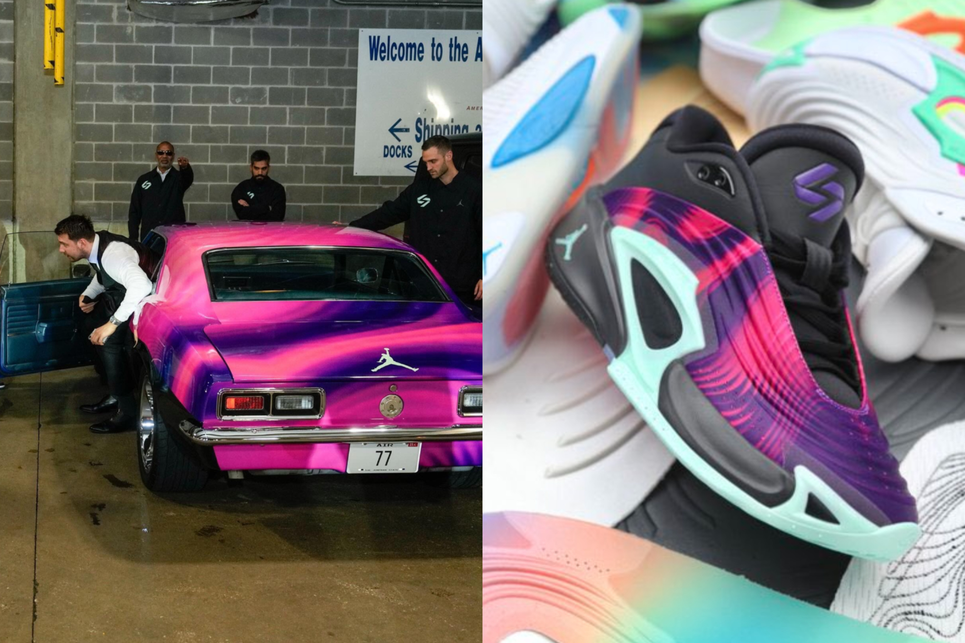 Doncic unveils new trainers, and Jordan gives him matching customized car