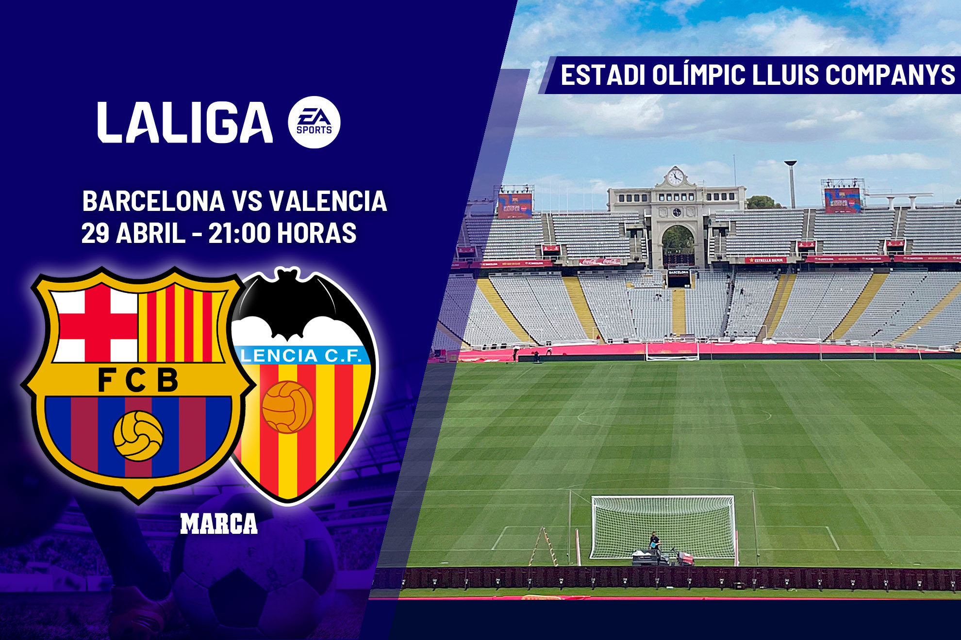 Barcelona - Valencia en directo hoy | LaLiga EA Sports en vivo: descanso en Montjuc