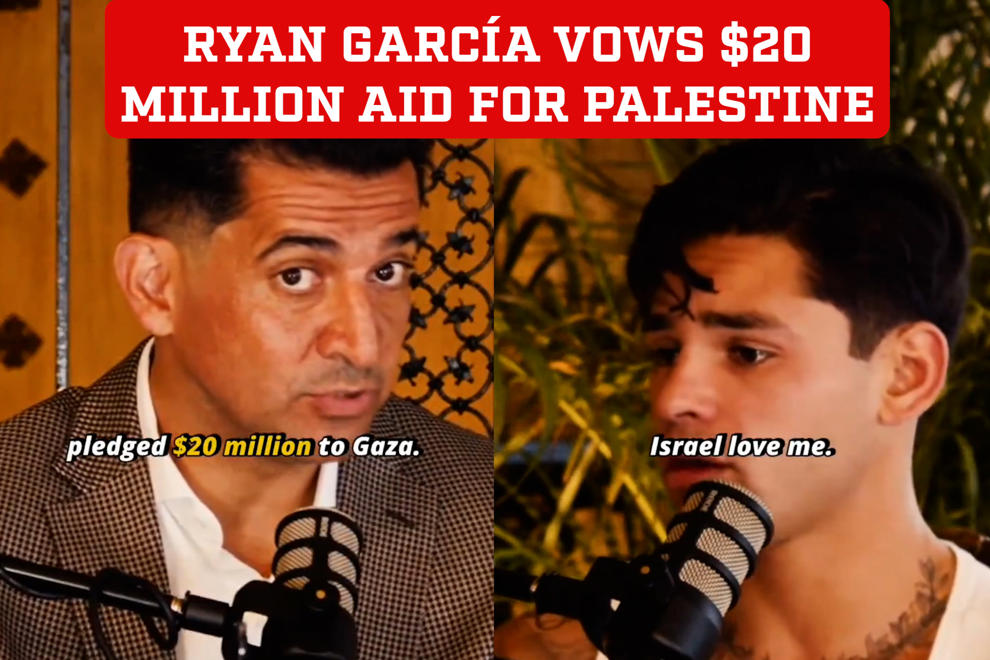Ryan Garca promises $20 million in aid for Palestine
