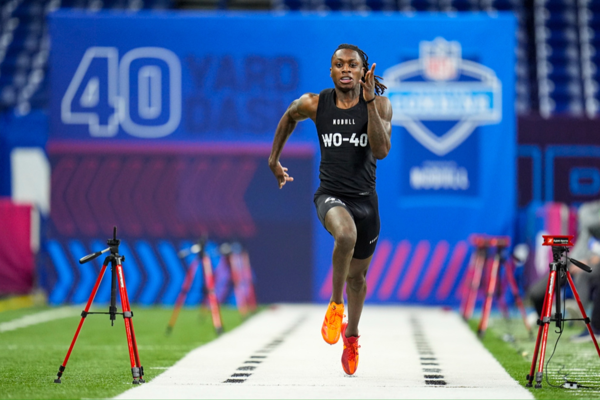 Xavier Worthy was the fastest player at the NFL Combine early in March.