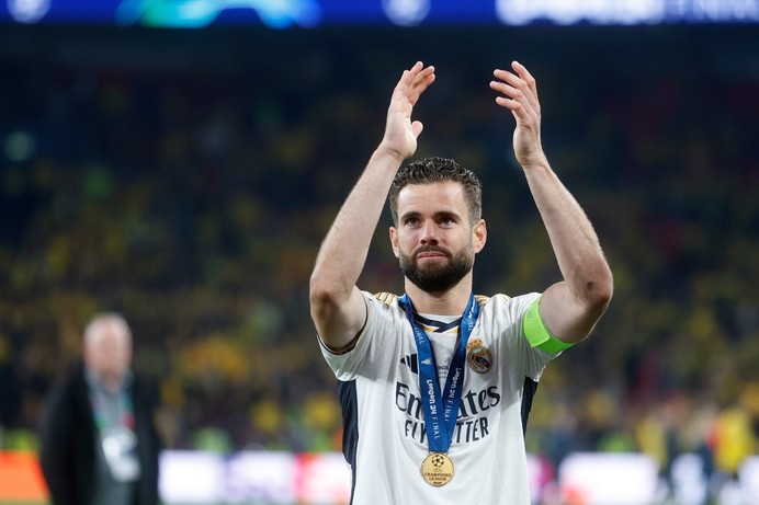 Nacho, tras ganar la Champions League en Londres.