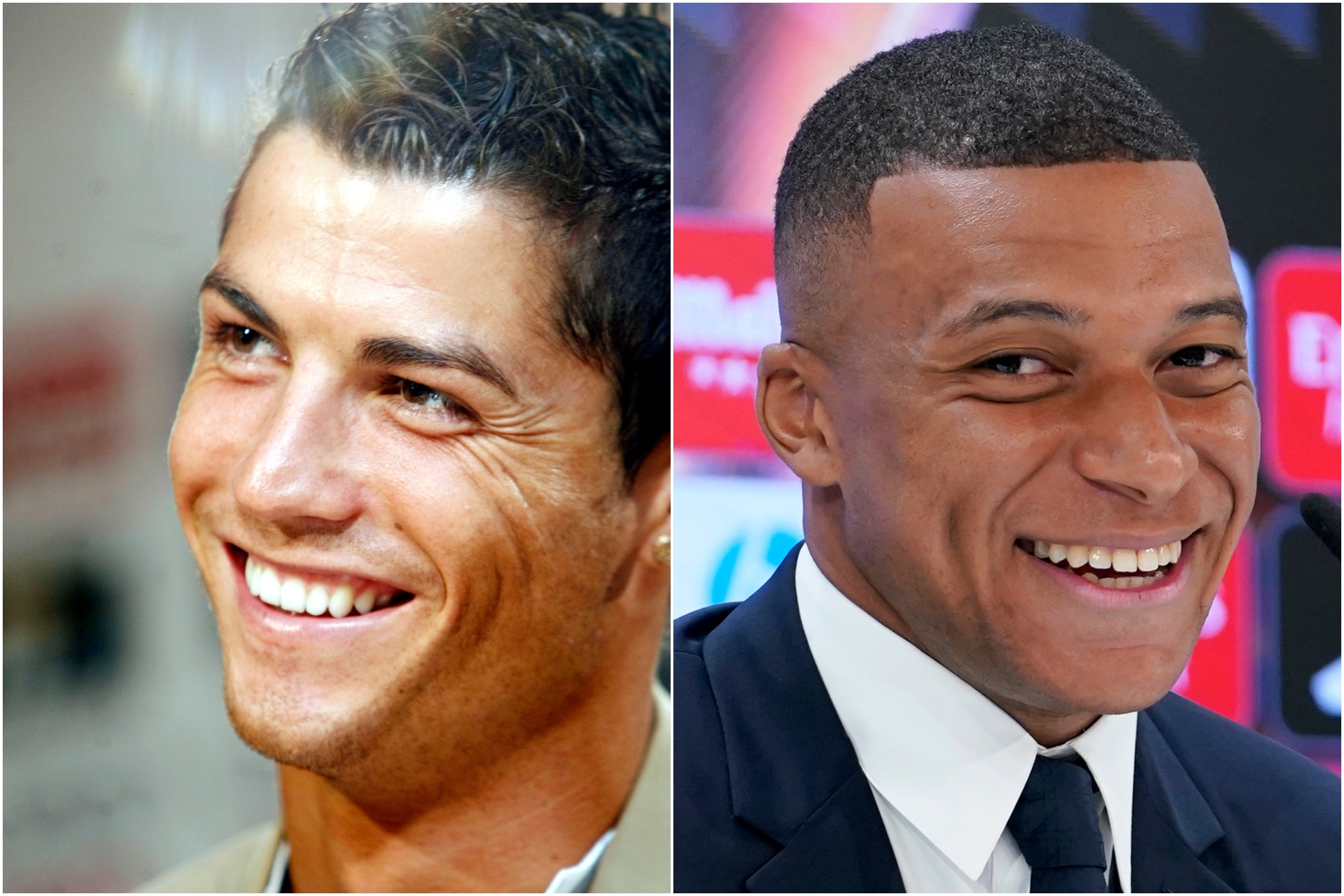 Cristiano, izquierda, y Mbapp