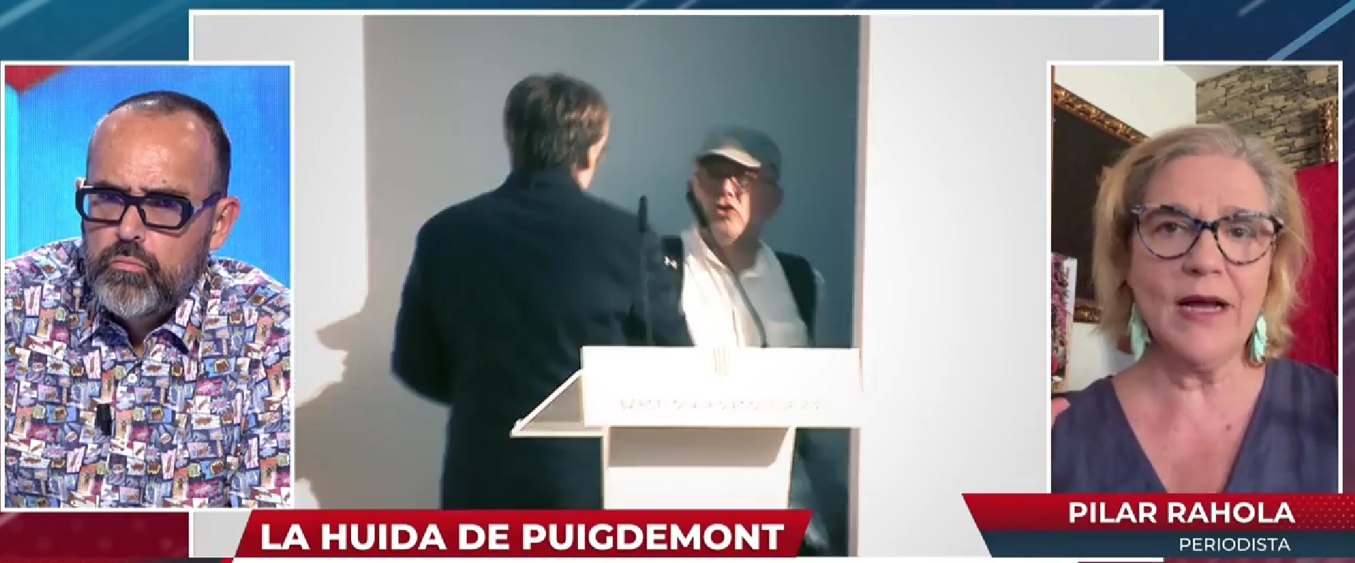Pilar Rahola, parte de la comitiva que despist