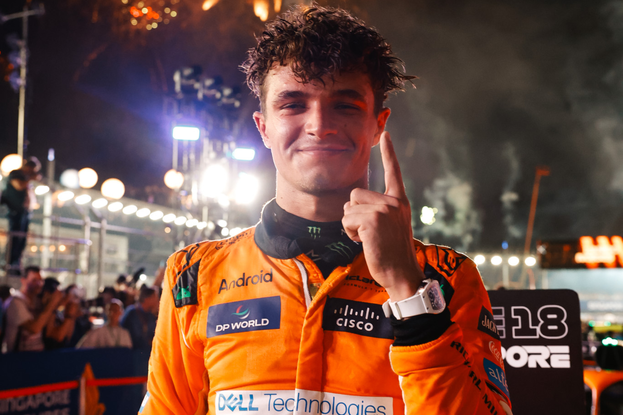 Norris estuvo sensacional en el GP de Singapur: pole e incontestable victoria.