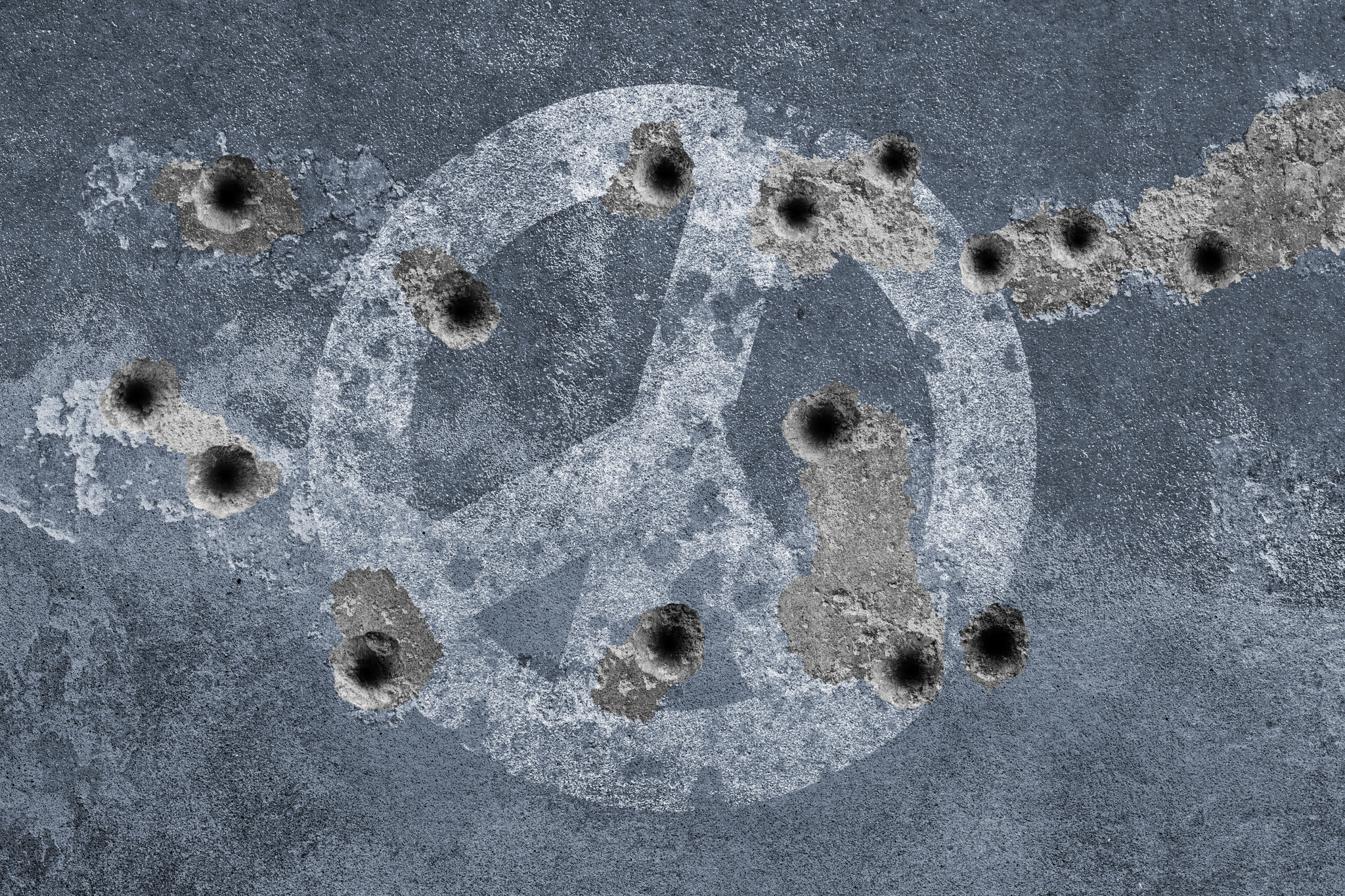 The symbol of peace, shot.