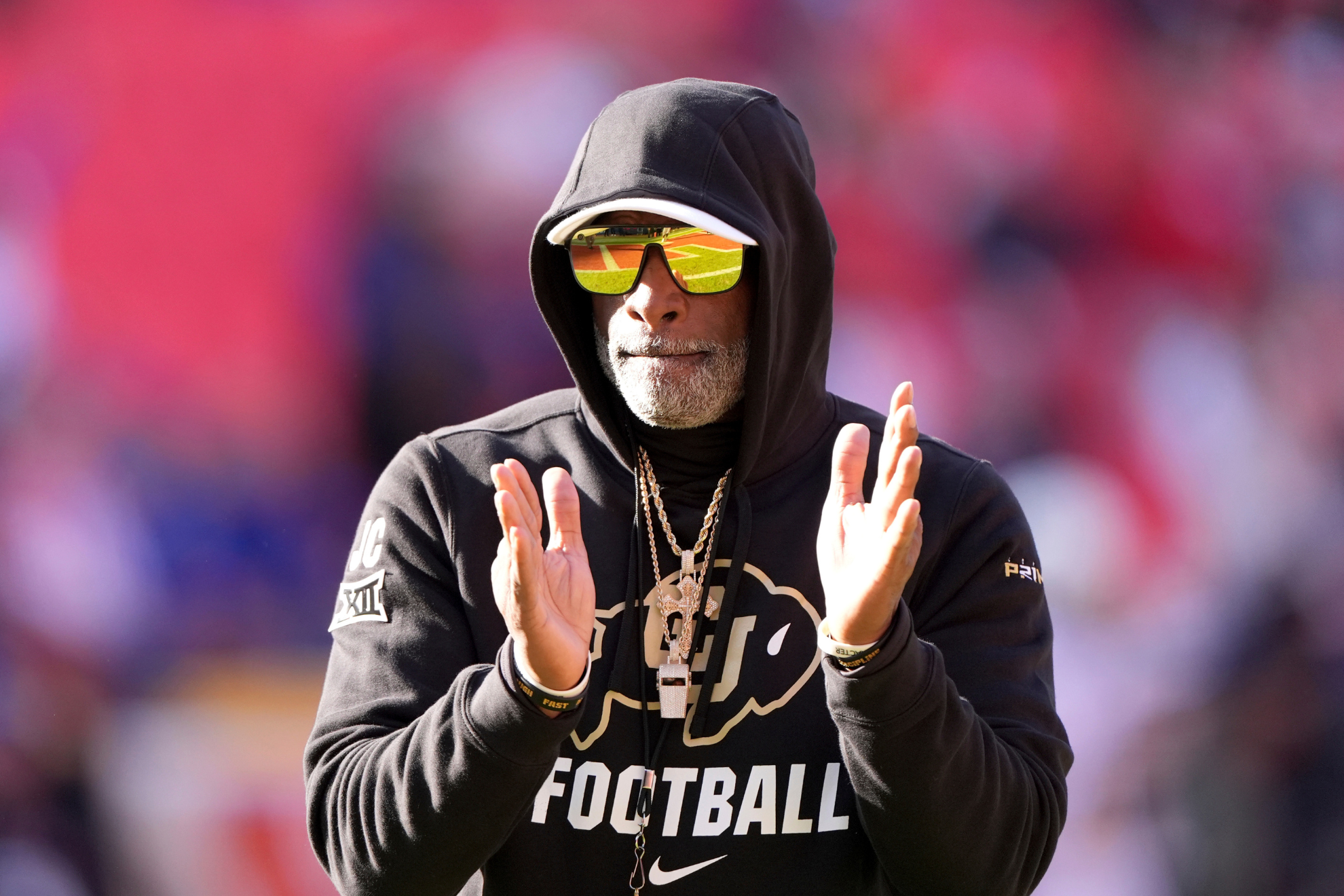 Deion Sanders opens the tent flap with a surprise message for an NFL game-changer