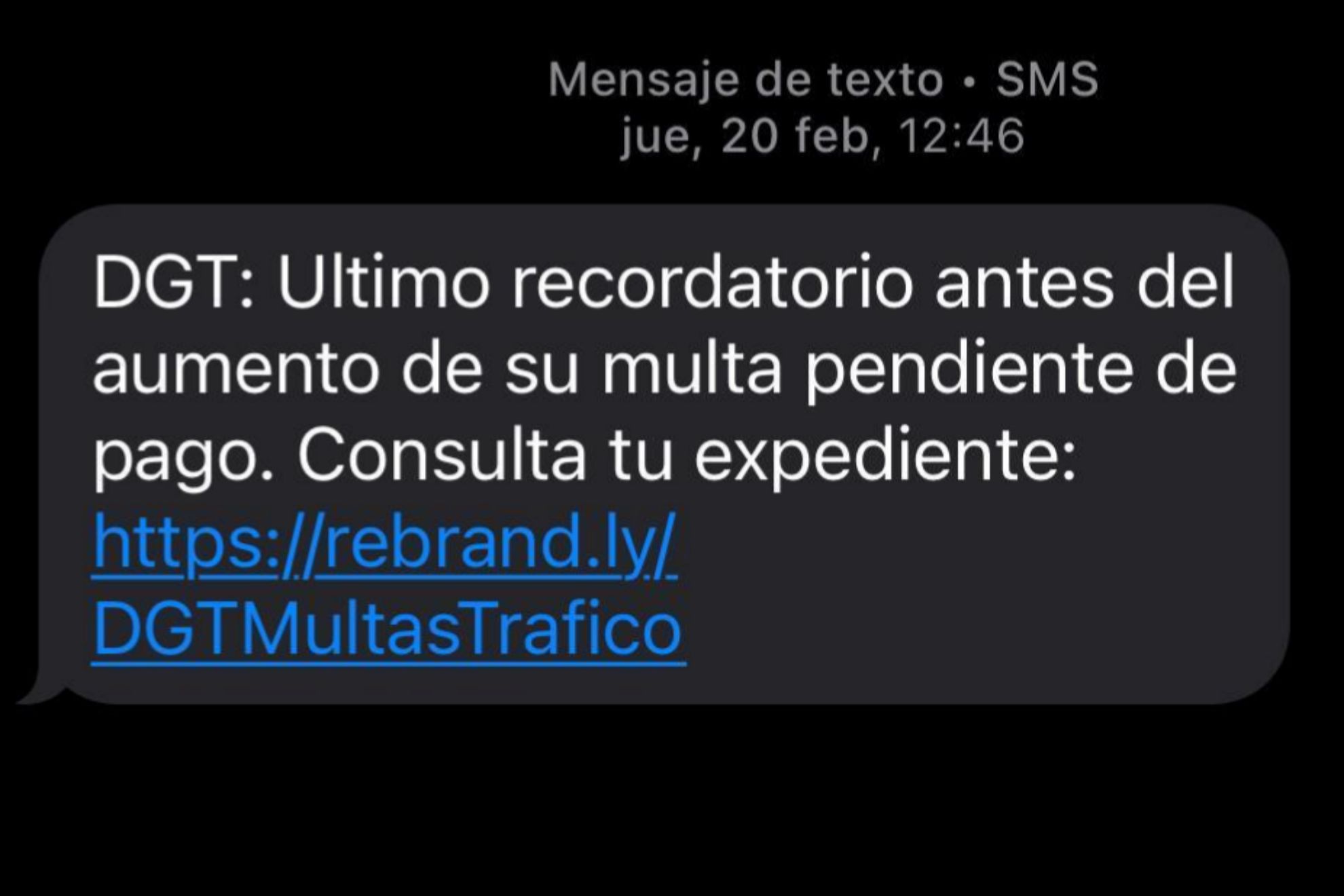 La DGT da la voz de alarma sobre el fraude por SMS de las multas falsas ...