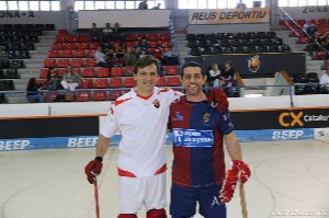 Diego Mir con Alejandro Domínguez en un torneo de veteranos.