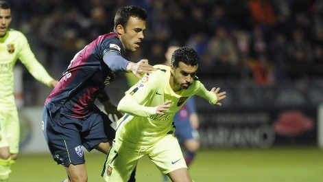 Gol de Pedro (0-3) en el Huesca-Barcelona