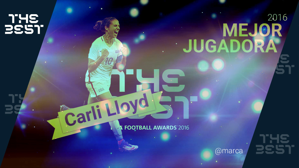 Carli Lloyd, mejor jugadora en los premios The Best 2016