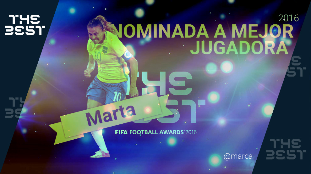 Marta, nominada a mejor jugadora en los premios The Best 2016