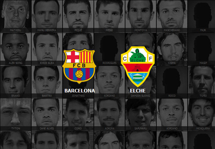 Elige el once con el que deben jugar Barcelona y Elche