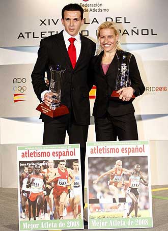 Higuero y Marta Domnguez, atletas espaoles de 2008