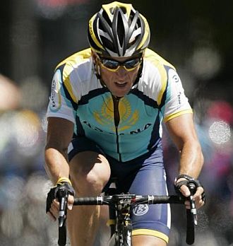 Lance Armstrong, cilista estadounidense del Astana