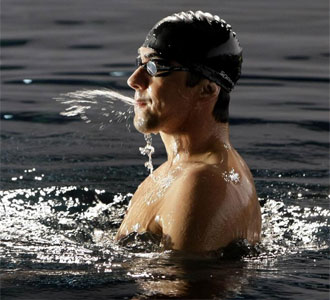 Michael Phelps, en la piscina