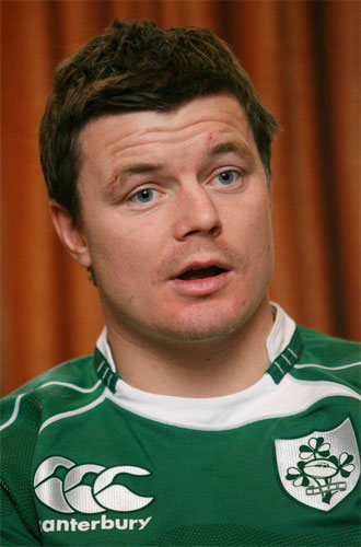 El capitn de Irlanda Brian O'Driscoll, durante una rueda de prensa previa al Seis Naciones.