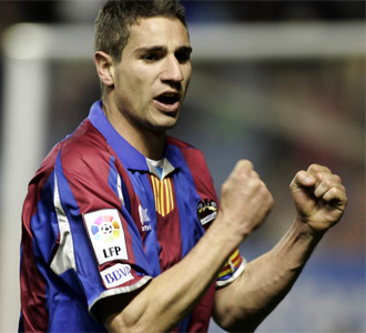 Alex Geijo celebra su gol ante el Murcia