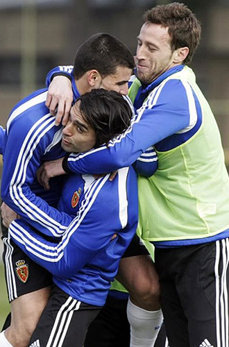 Pulido, Braulio y Ayala durante un entrenamiento