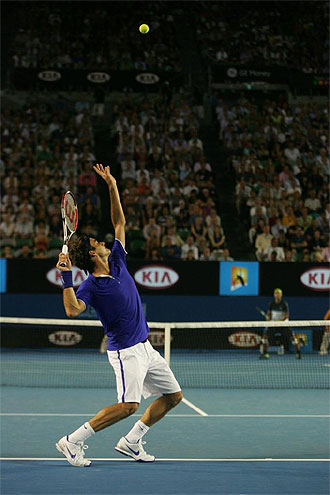 Roger Federer en la final del Open de Australia 2009.